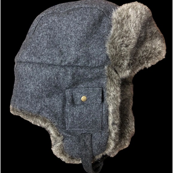 LIDS Wool Blend Faux Fur Lined Trapper Hat - Picture 1 of 15